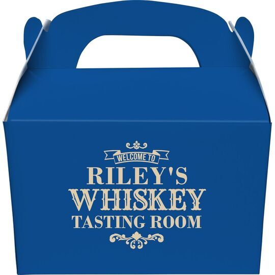 Whiskey Tasting Room Gable Favor Boxes